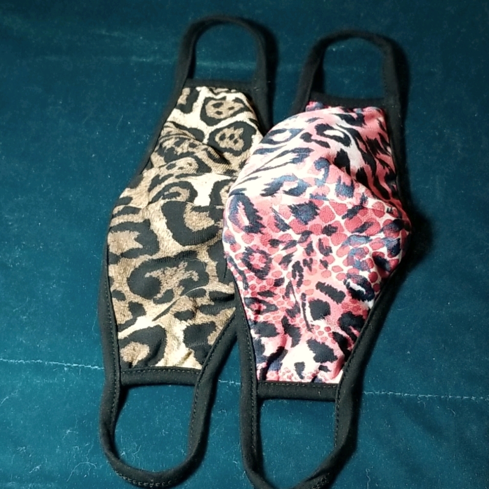 Set of animal print face masks NWOT